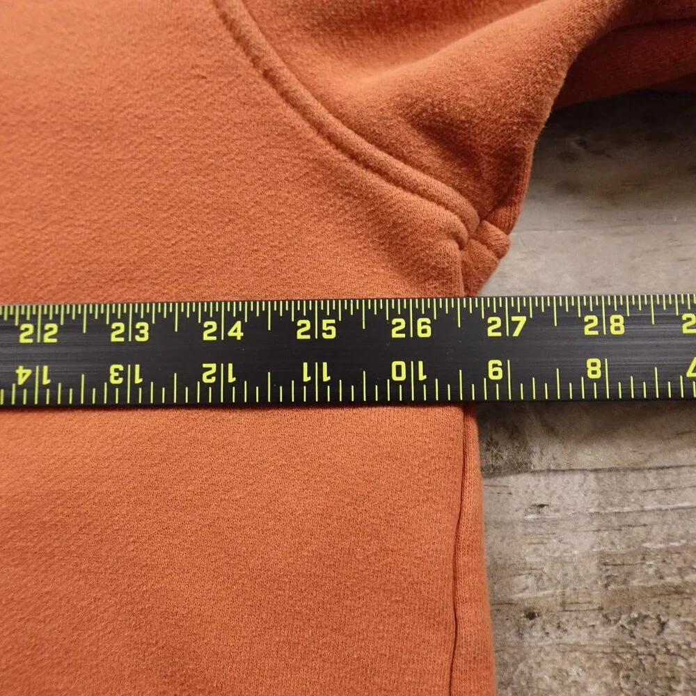 The North‎ Face Pullover Hoodie Men’s XXL Rust Orange Logo Fleece Sweatshirt